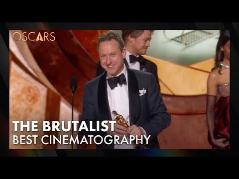 'The Brutalist' Wins Best Cinematography | 97th Oscars Speech (2025)
