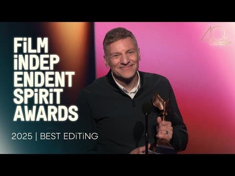 HANSJÖRG WEISSBRICH wins BEST EDITING at the 2025 Film Independent Spirit Awards