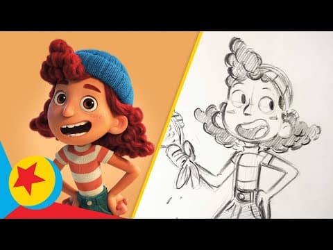 How to Draw Guilia from Luca | Draw With Pixar