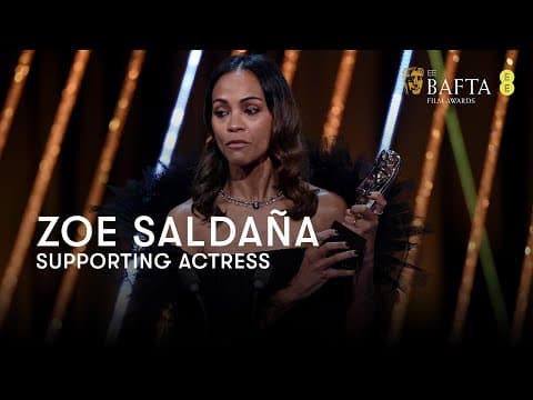 Zoe Saldaña wins Supporting Actress for her role in Emilia Pérez as Rita | BAFTA Film Awards 2025