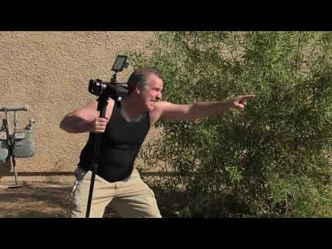 Derek and Dirty Dog on the Film Set