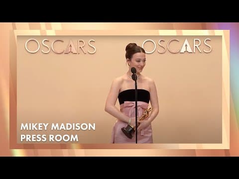 'Anora' Best Actress Press Room Speech | 97th Oscars (2025)[Mikey Madison]