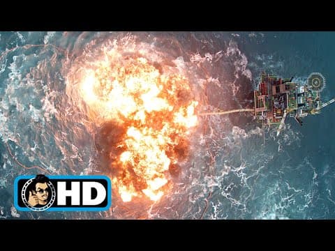 THE BURNING SEA Movie Clip - Gas Explosion | Exclusive (2022)