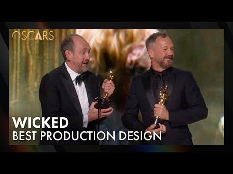 'Wicked' Wins Best Production Design | 97th Oscars Speech (2025)