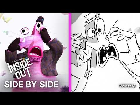 Inside Out Side by Side | "Abstract Thought" Scene | Storyboards vs. Film