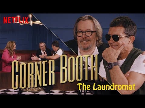 Antonio Banderas and Gary Oldman from The Laundromat in the Corner Booth