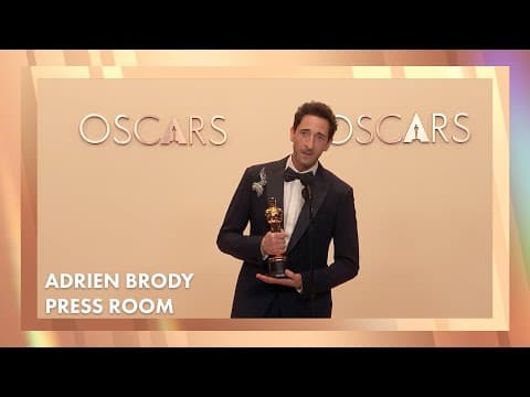 Adrien Brody Best Actor Press Room Speech | 97th Oscars (2025)