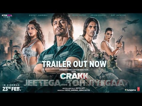 Crakk - Jeetegaa Toh Jiyegaa | Official Trailer | Vidyut Jammwal Arjun R Nora F | Aditya D |  Amy J