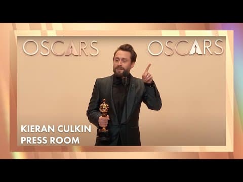 Kieran Culkin Best Supporting Actor Press Room Speech | 97th Oscars (2025)