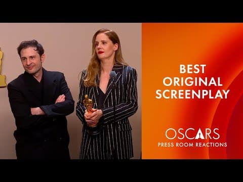 Best Original Screenplay | 'Anatomy Of A Fall' | Oscars 2024 Press Room Speech