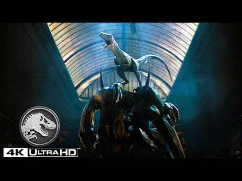 Indoraptor vs Blue in 4k HDR