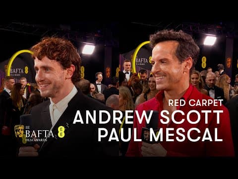 Andrew Scott and Paul Mescal on sharing a bed in All of Us Strangers | EE BAFTA Film Awards 2024