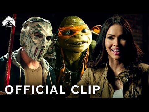 Megan Fox Meets Casey Jones and the Ninja Turtles