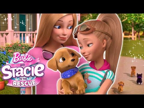 Barbie & Stacie meet new puppies!