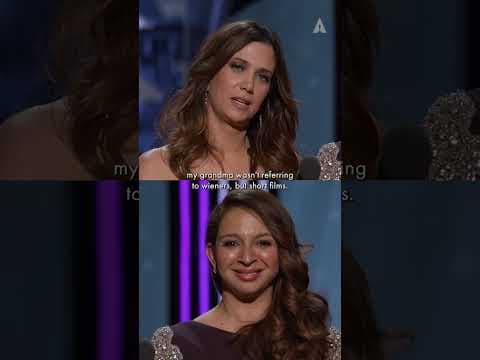 Maya Rudolph, Kristen Wiig, and the cast of 'Bridesmaids' present Best Live Action Short