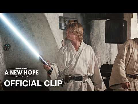 Obi-Wan Gives Luke Skywalker His Father's Lightsaber - Official Clip
