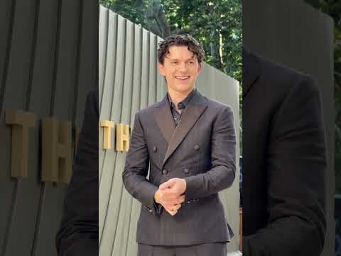 A suave Tom Holland at the World Premiere of The Odyssey.
