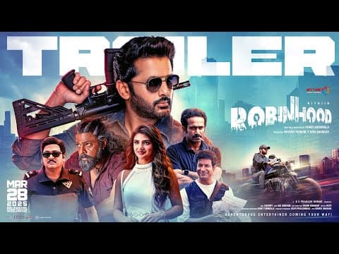 Robinhood Official Trailer | Nithiin | Sreeleela | Venky Kudumula | GV Prakash | Mythri Movie Makers