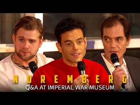 Rami Malek, Leo Woodall, Michael Shannon & James Vanderbilt Talk Nuremberg | Imperial War Museum