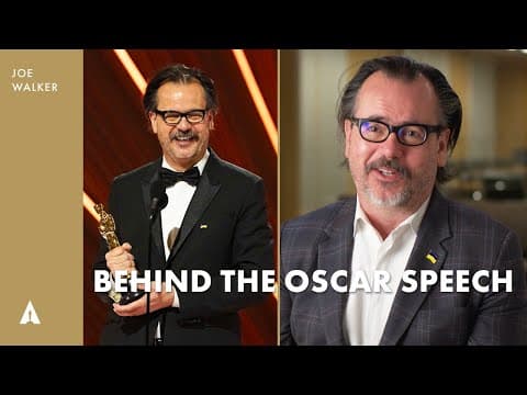 Joe Walker | 94th Oscars Best Film Editing | Behind the Oscars Speech