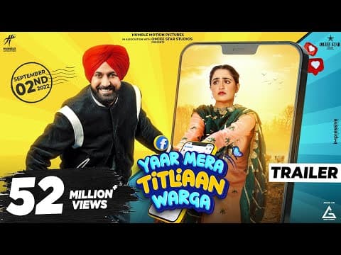Yaar Mera Titliaan Warga (Official Trailer) : Gippy Grewal | Tanu Grewal | Punjabi Movie 2022