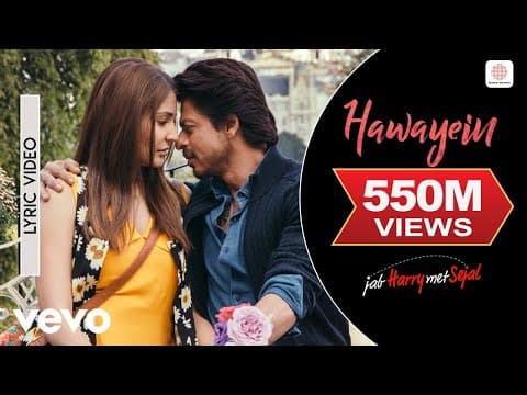 Hawayein - Official Lyric Video | Anushka | Shah Rukh | Pritam | Arijit