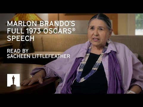 Sacheen Littlefeather Reads Marlon Brando’s Full 1973 Oscars® Speech