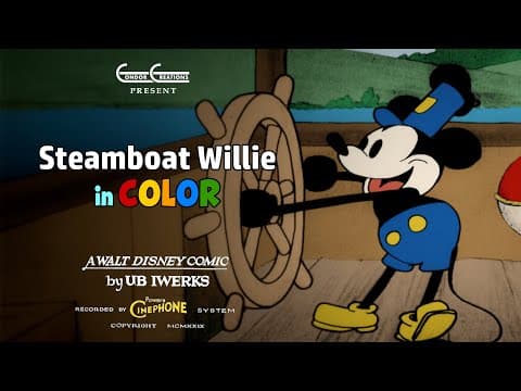 Steamboat Willie In Color (Full Animated Short)