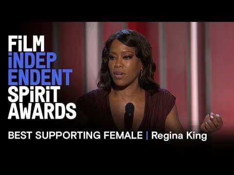 REGINA KING wins Best Supporting Female for IF BEALE STREET COULD TALK at the 2019 Spirit Awards