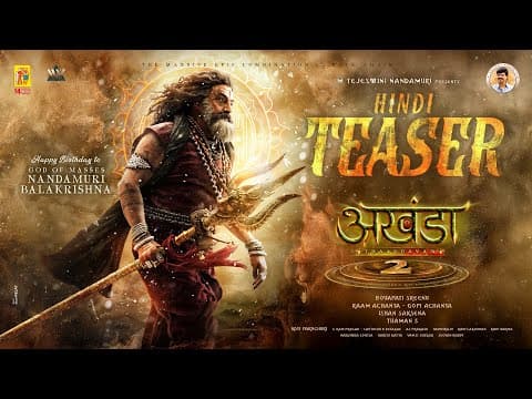 Akhanda 2 Official Teaser | Thaandavam Teaser ( HINDI ) | NBK | Boyapati Srinu | Thaman S